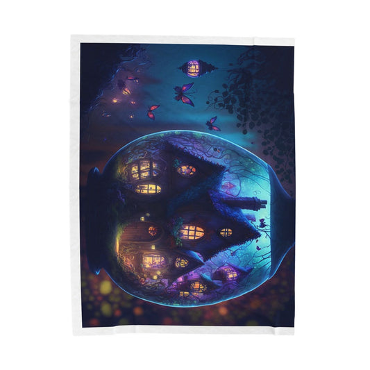 Enchanted Night Fairy House Throw