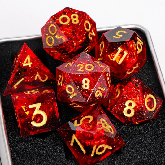 Dice 7pcs Handmade. Many varieties to choose from.