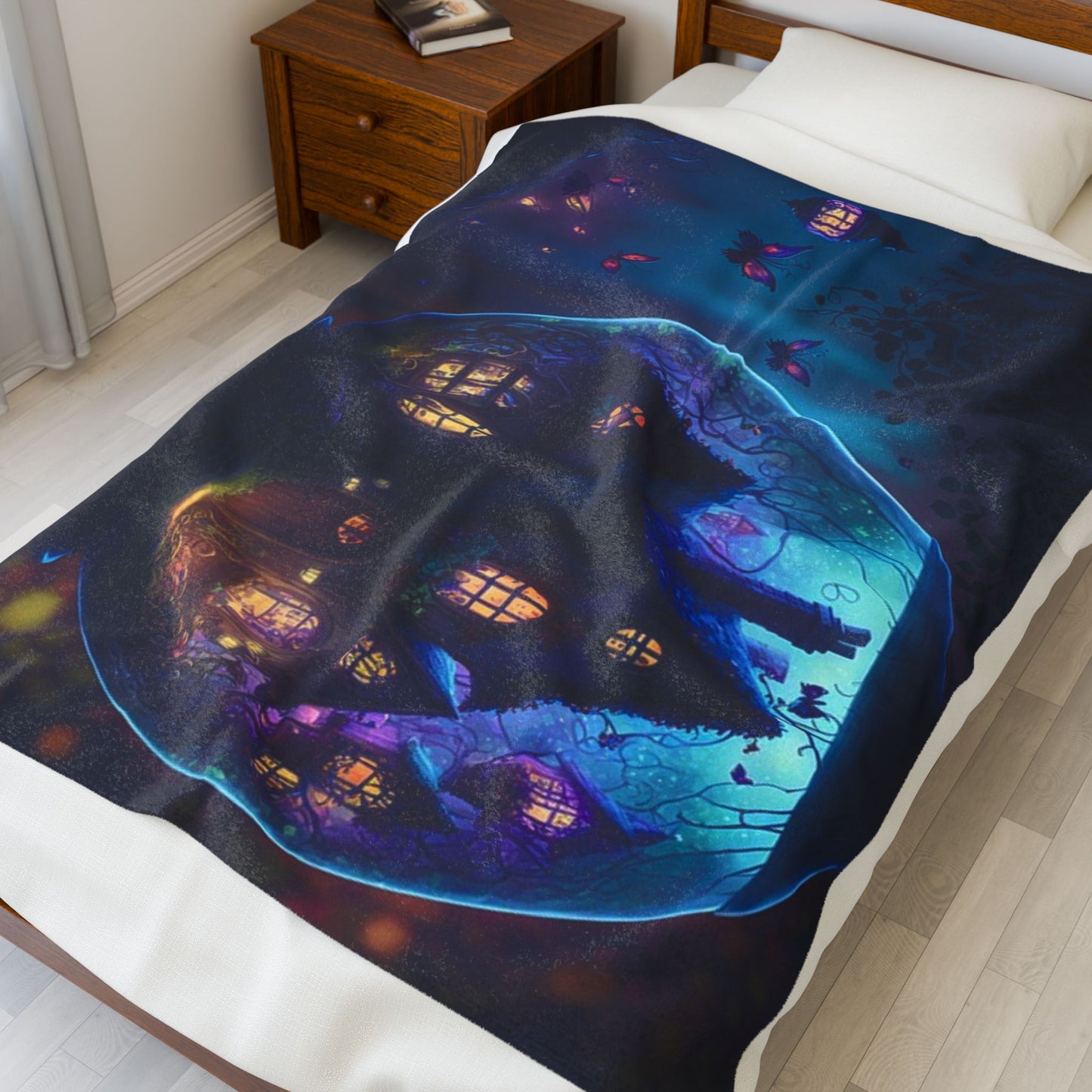 Enchanted Night Fairy House Throw