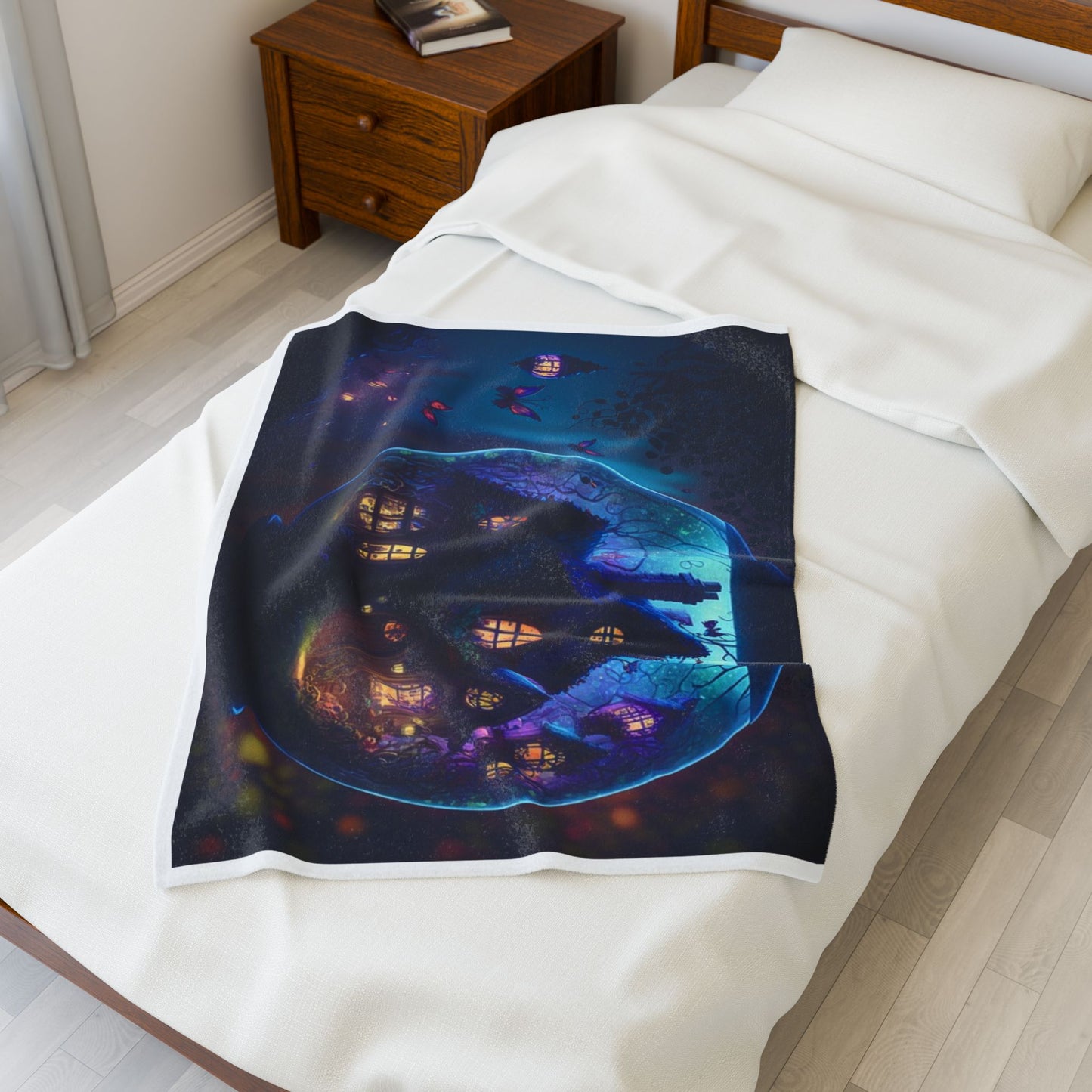 Enchanted Night Fairy House Throw