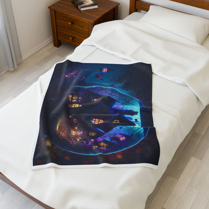 Enchanted Night Fairy House Throw
