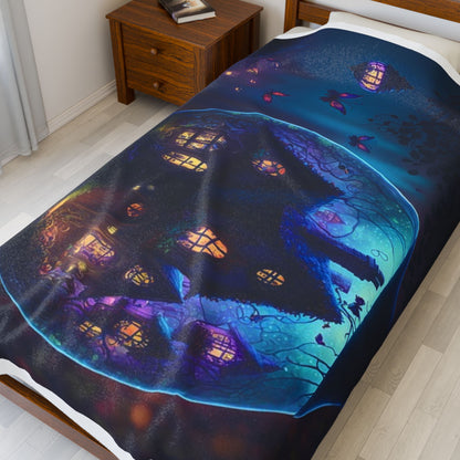 Enchanted Night Fairy House Throw