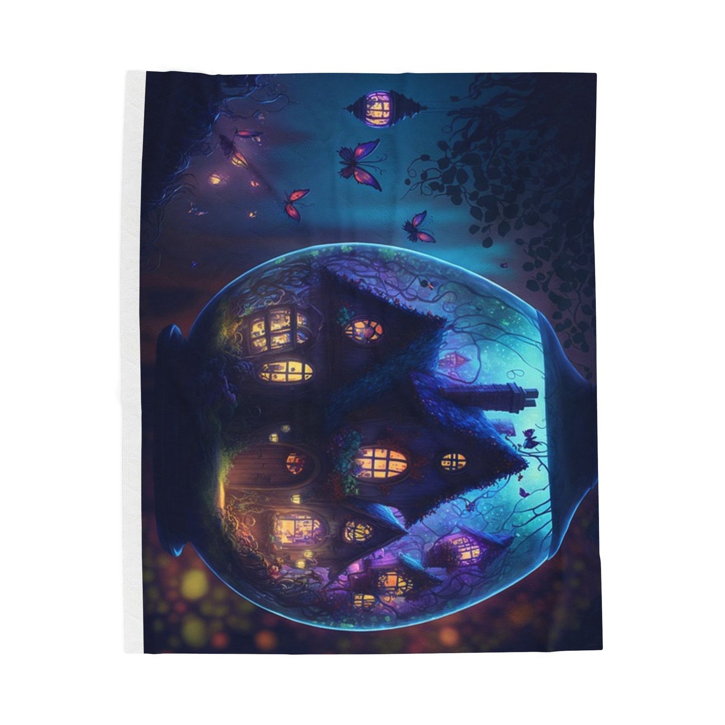 Enchanted Night Fairy House Throw