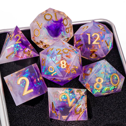 Dice 7pcs Handmade. Many varieties to choose from.