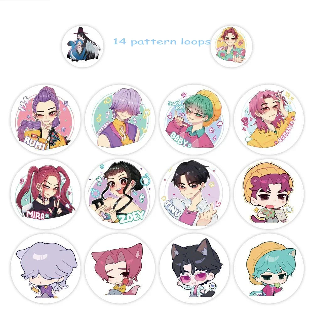 500Pcs/Roll Anime KPop Stickers