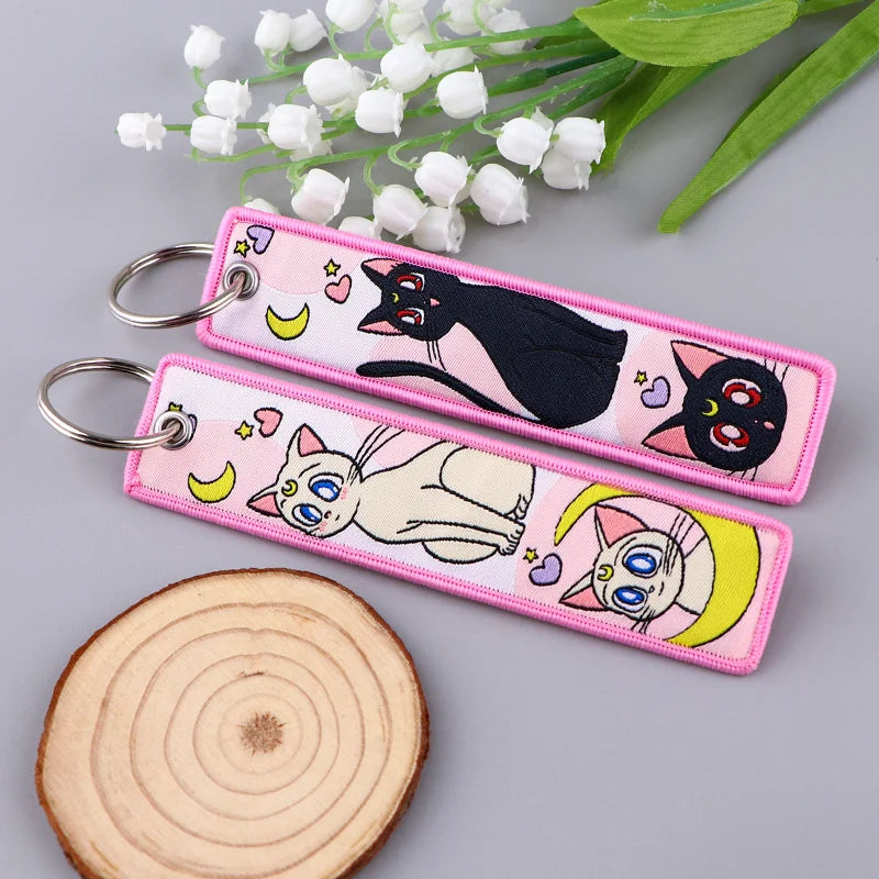 S Moon Keychains