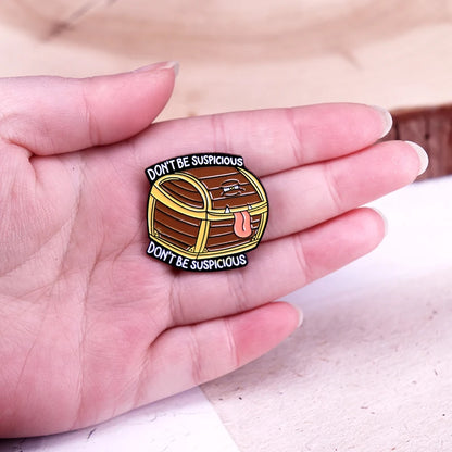 D&D Mimic Badge Don't Be Suspicious Enamel Pin