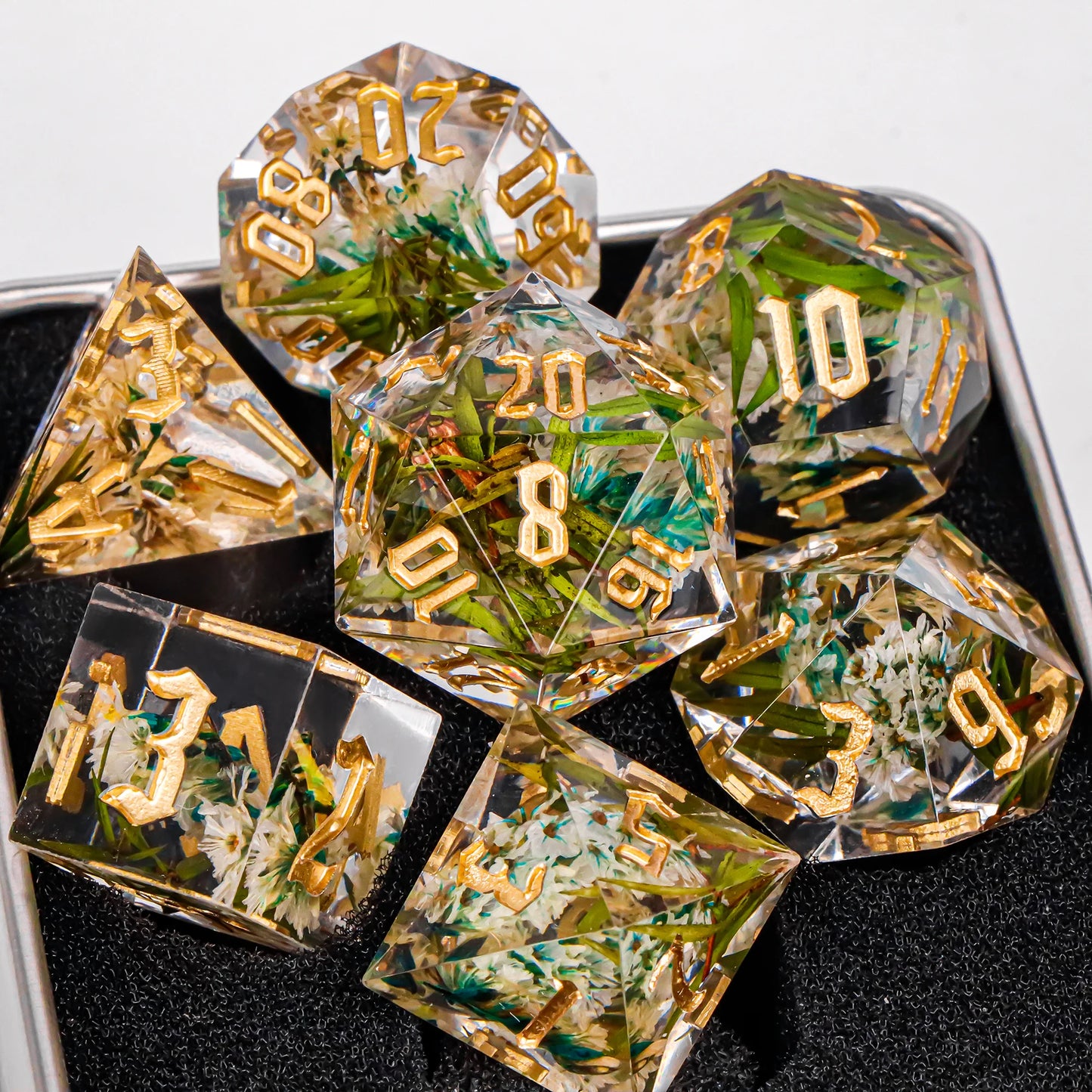 Dice 7pcs Handmade. Many varieties to choose from.