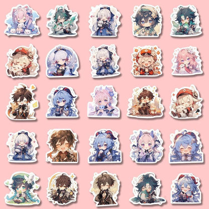 100PCS Cute Genshin Stickers