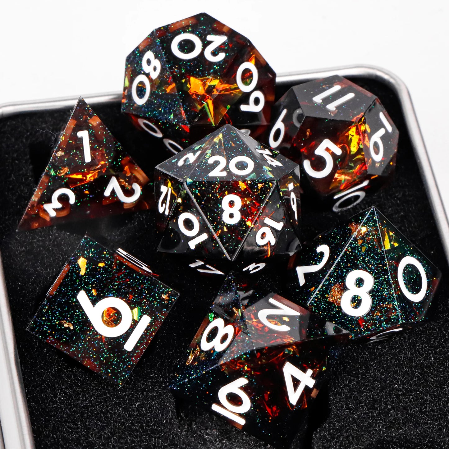 Dice 7pcs Handmade. Many varieties to choose from.