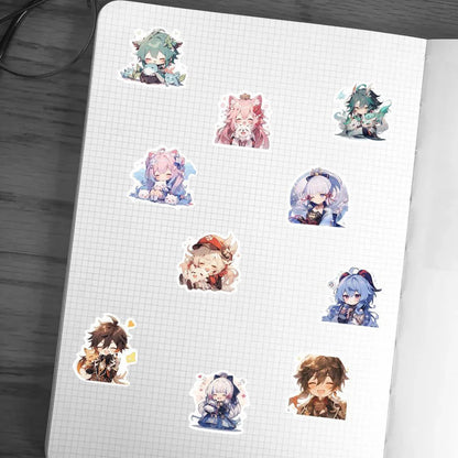 100PCS Cute Genshin Stickers