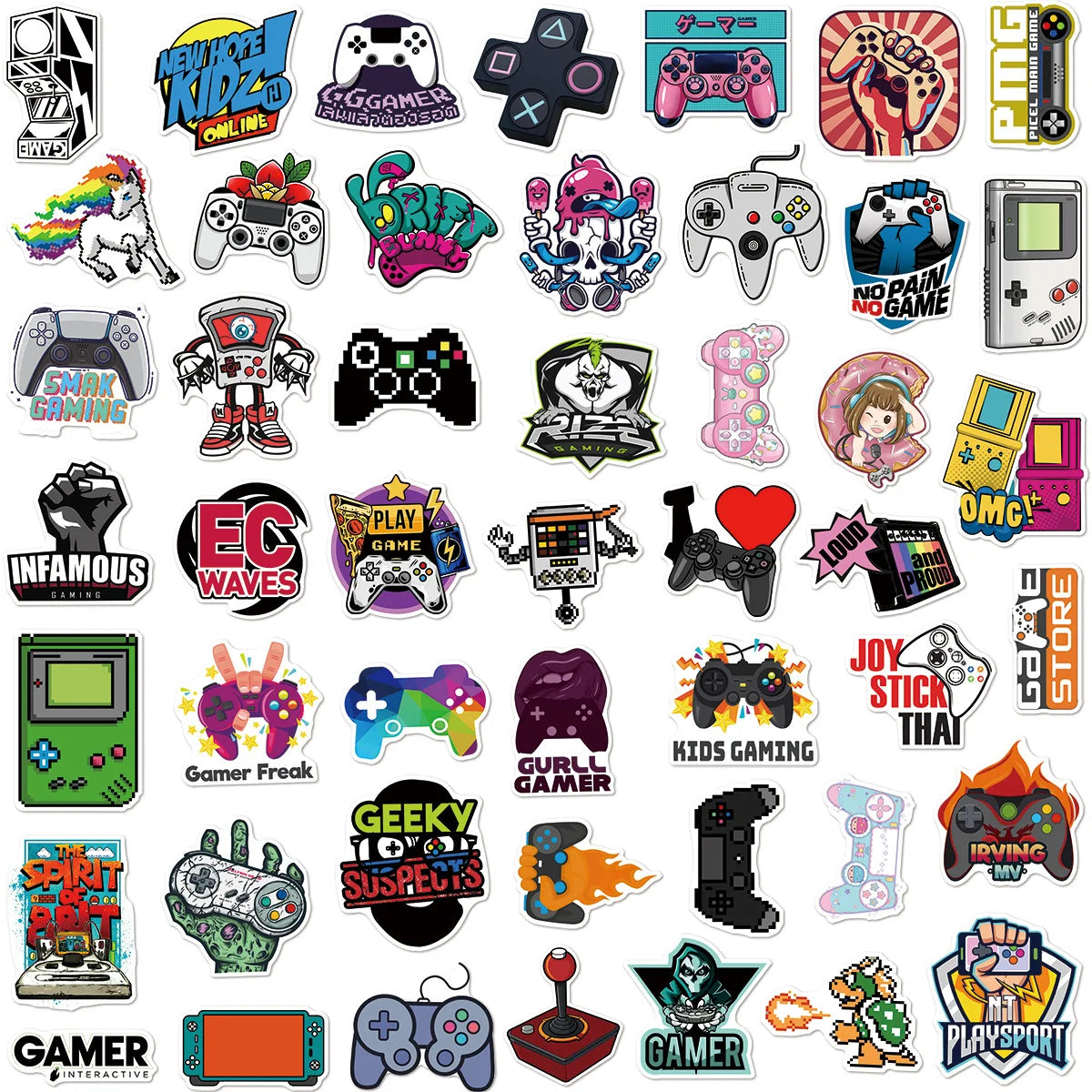 50PCS  Video Game Stickers