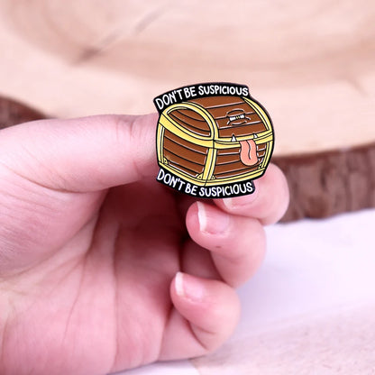 D&D Mimic Badge Don't Be Suspicious Enamel Pin