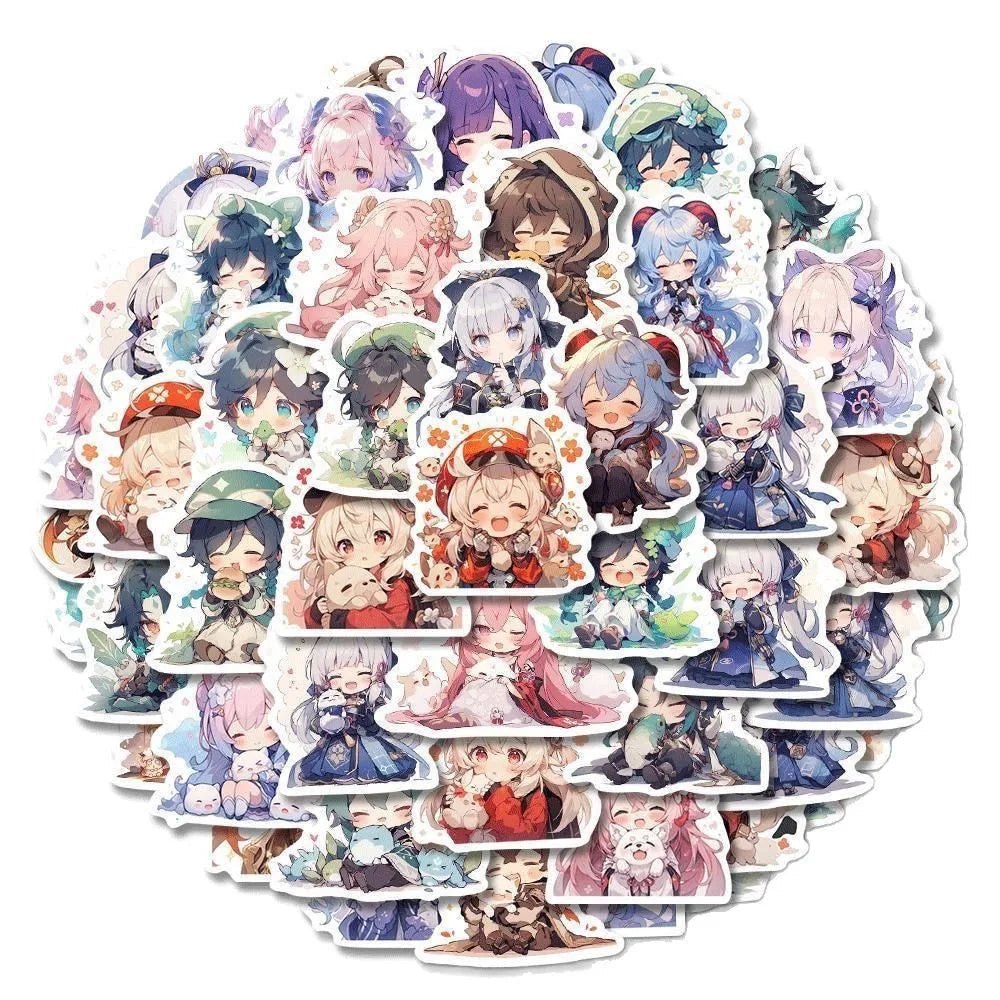 100PCS Cute Genshin Stickers