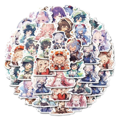 100PCS Cute Genshin Stickers