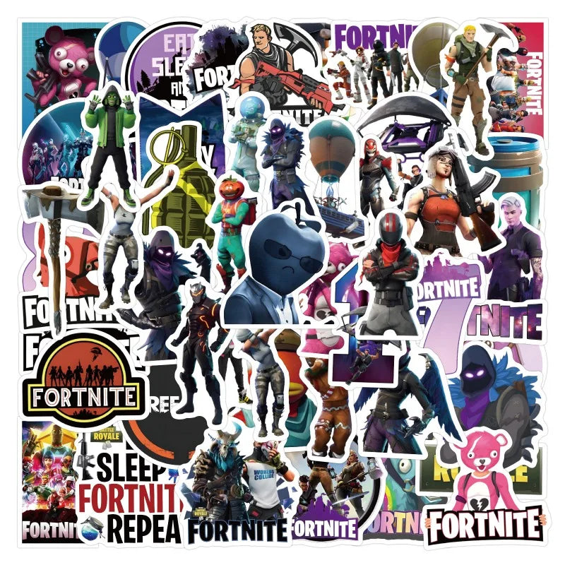 55pcs Fort Gamer Stickers