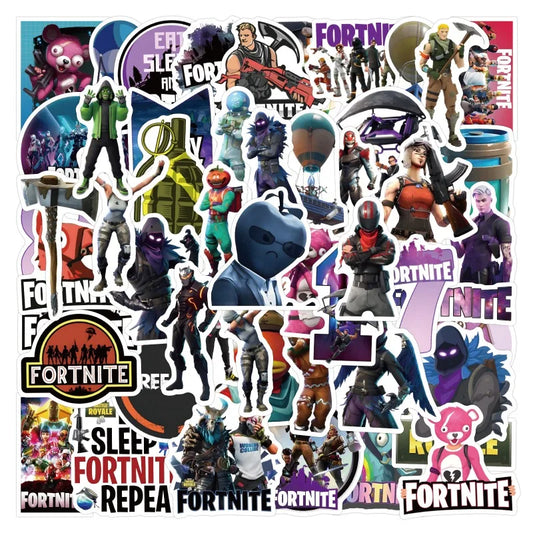 55pcs Fort Gamer Stickers
