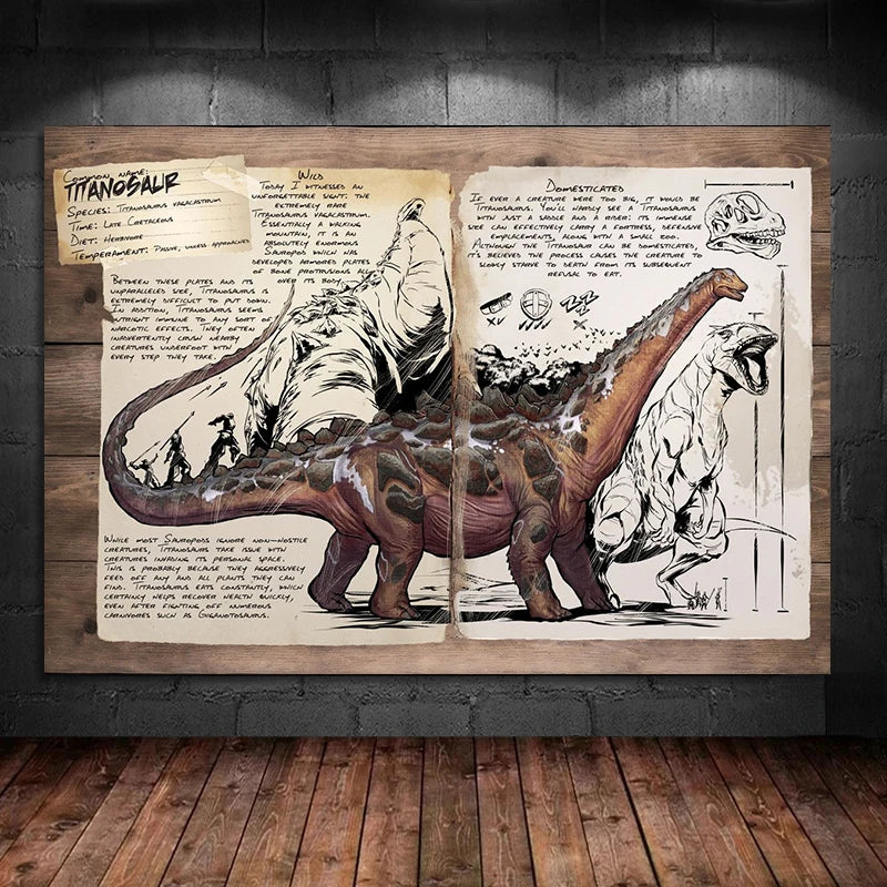 ARK Survival Evolved Art Dinosaur Series Posters