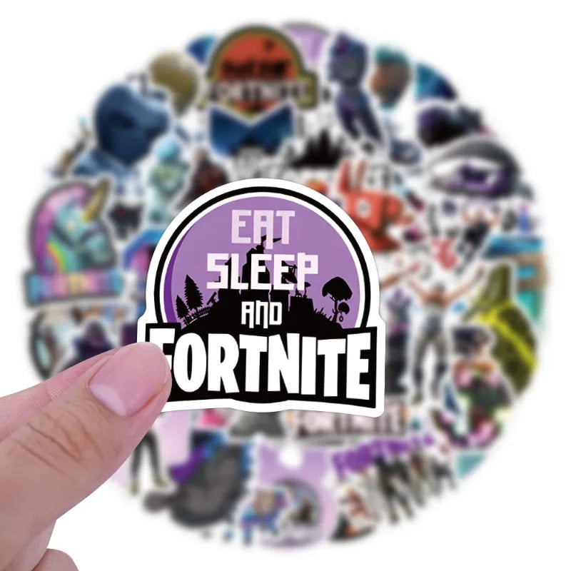55pcs Fort Gamer Stickers