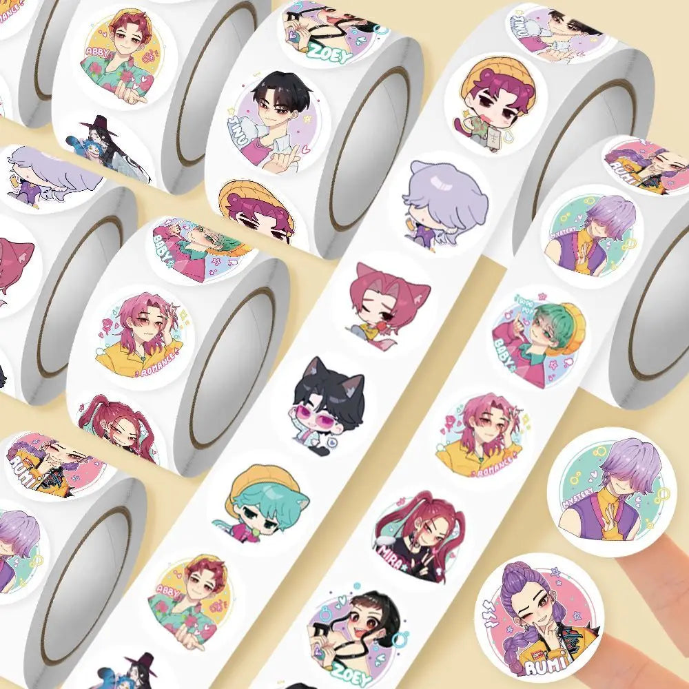 500Pcs/Roll Anime KPop Stickers
