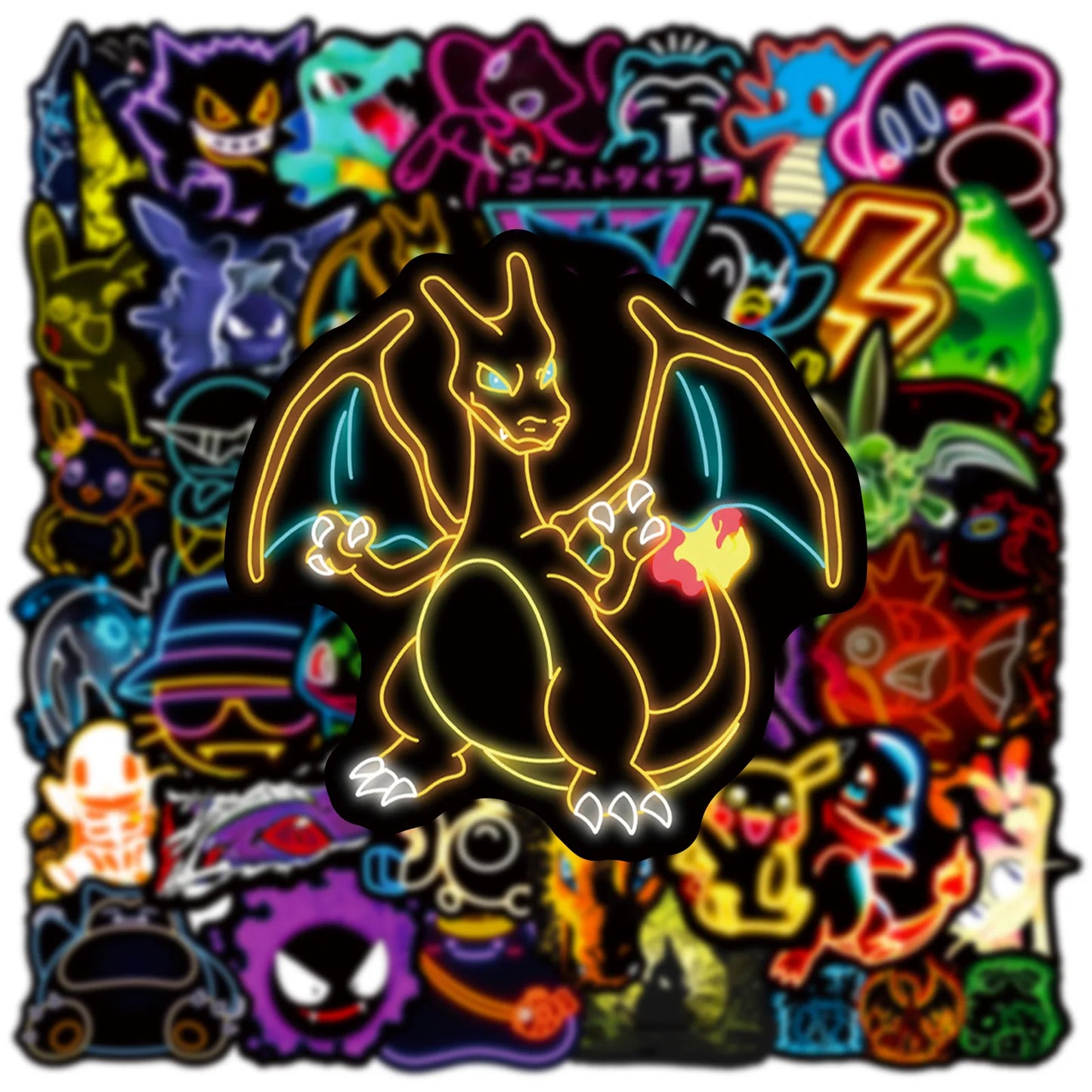 50pcs Anime Neon  Stickers