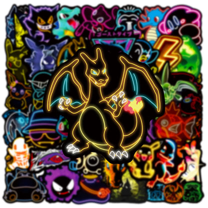 50pcs Anime Neon  Stickers