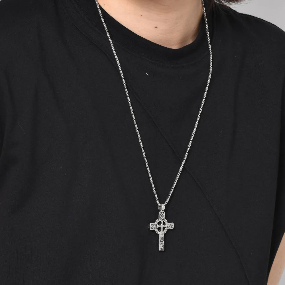 Nordic Celtic Knot Cross Necklace