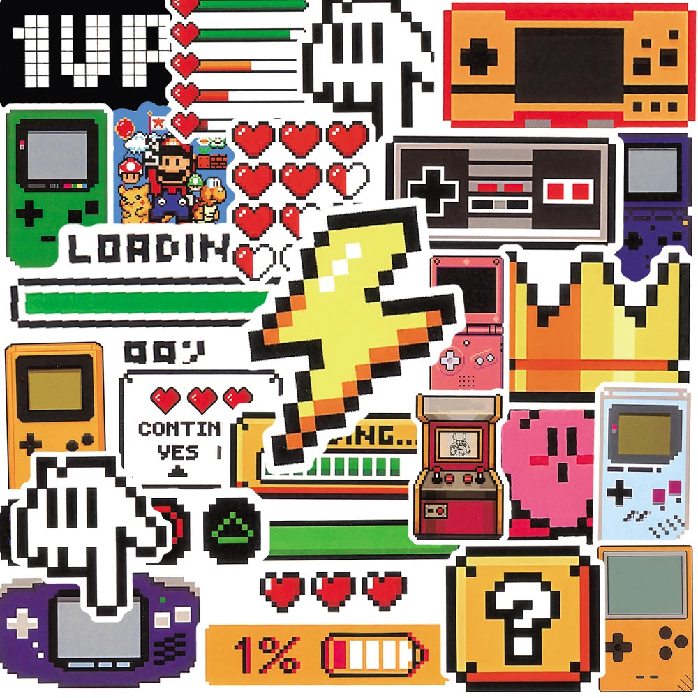 50PCS Classic Gaming Console Cartoon Stickers