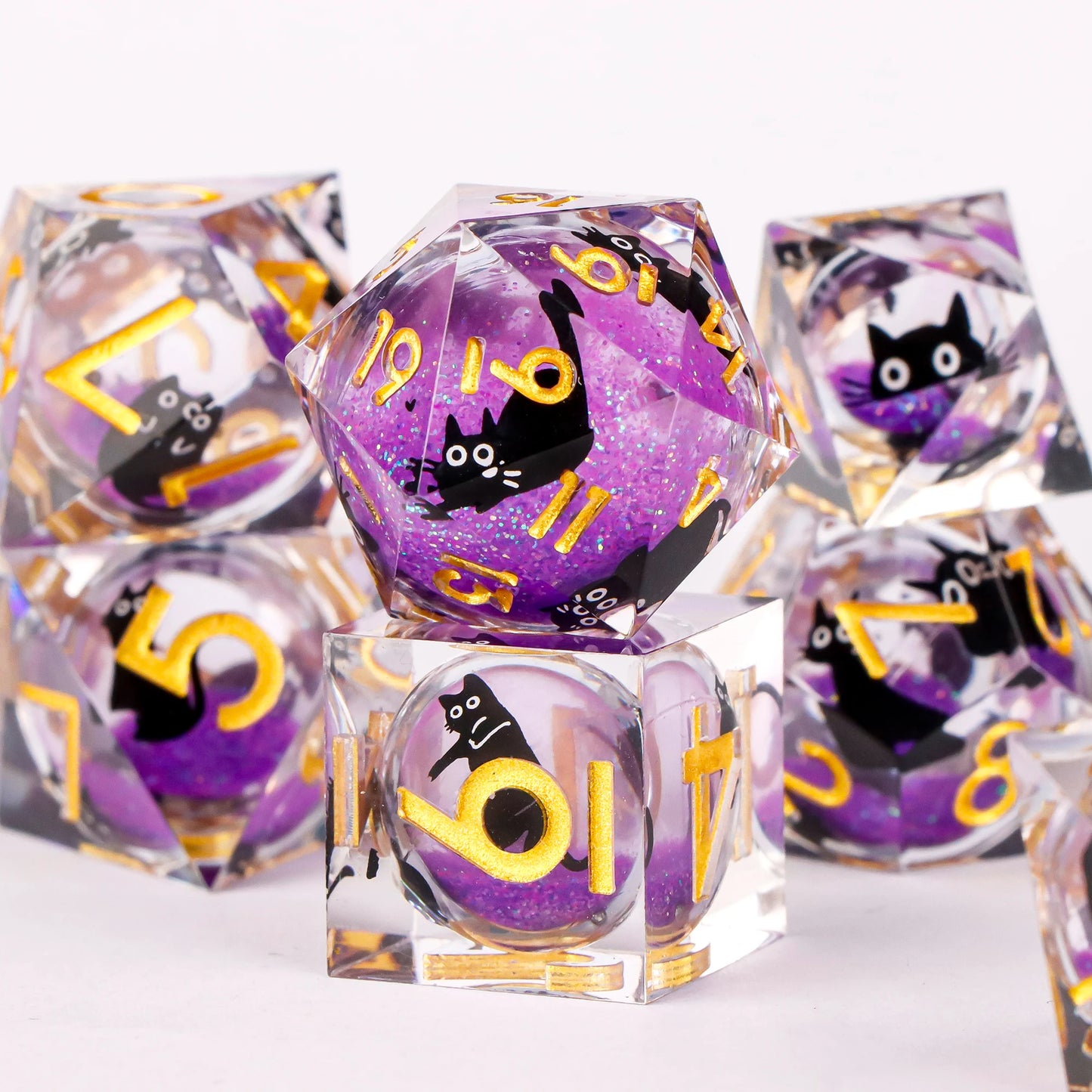 Dice 7pcs Handmade. Many varieties to choose from.