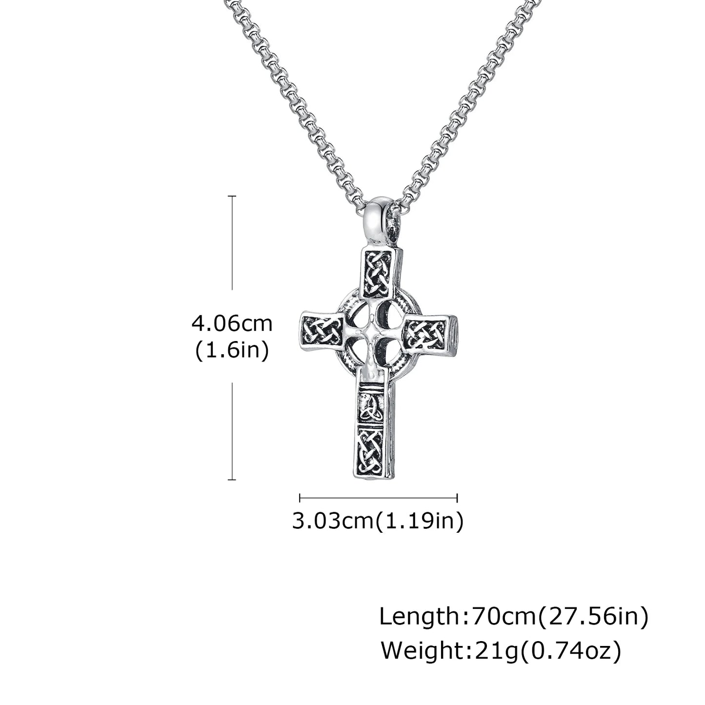 Nordic Celtic Knot Cross Necklace