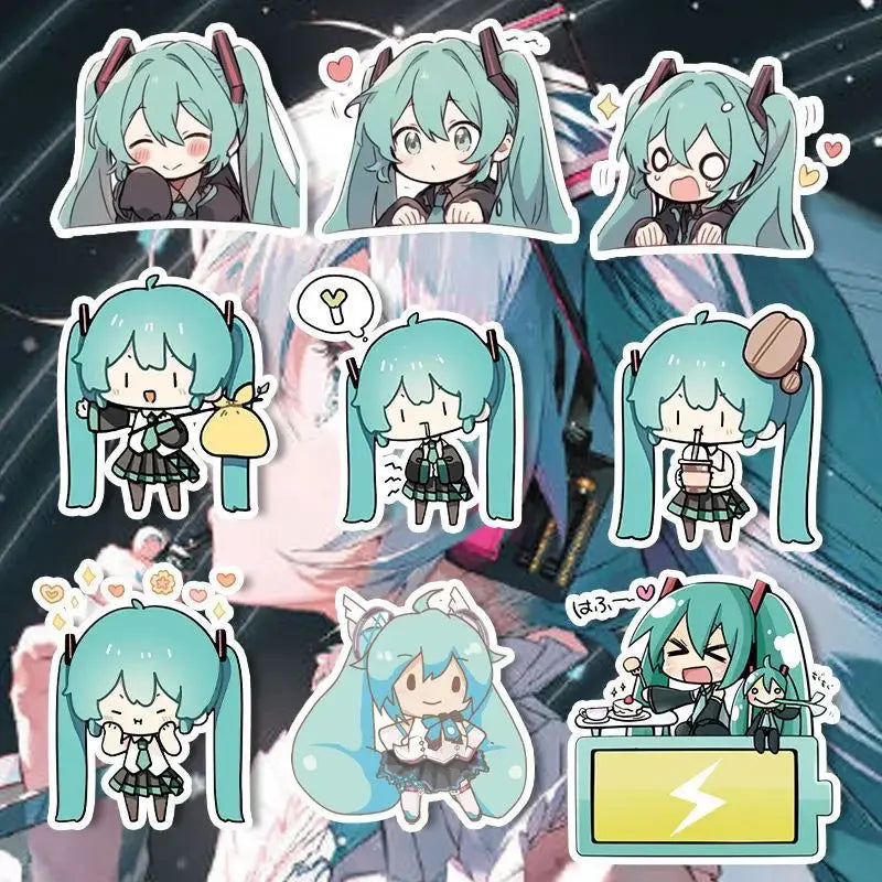 100PCS Kawaii HatsuneMiku Stickers