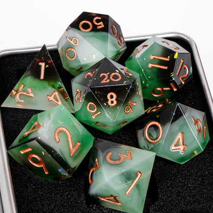 Dice 7pcs Handmade. Many varieties to choose from.