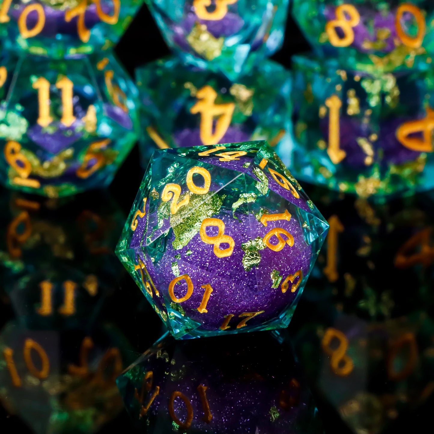 Dice 7pcs Handmade. Many varieties to choose from.