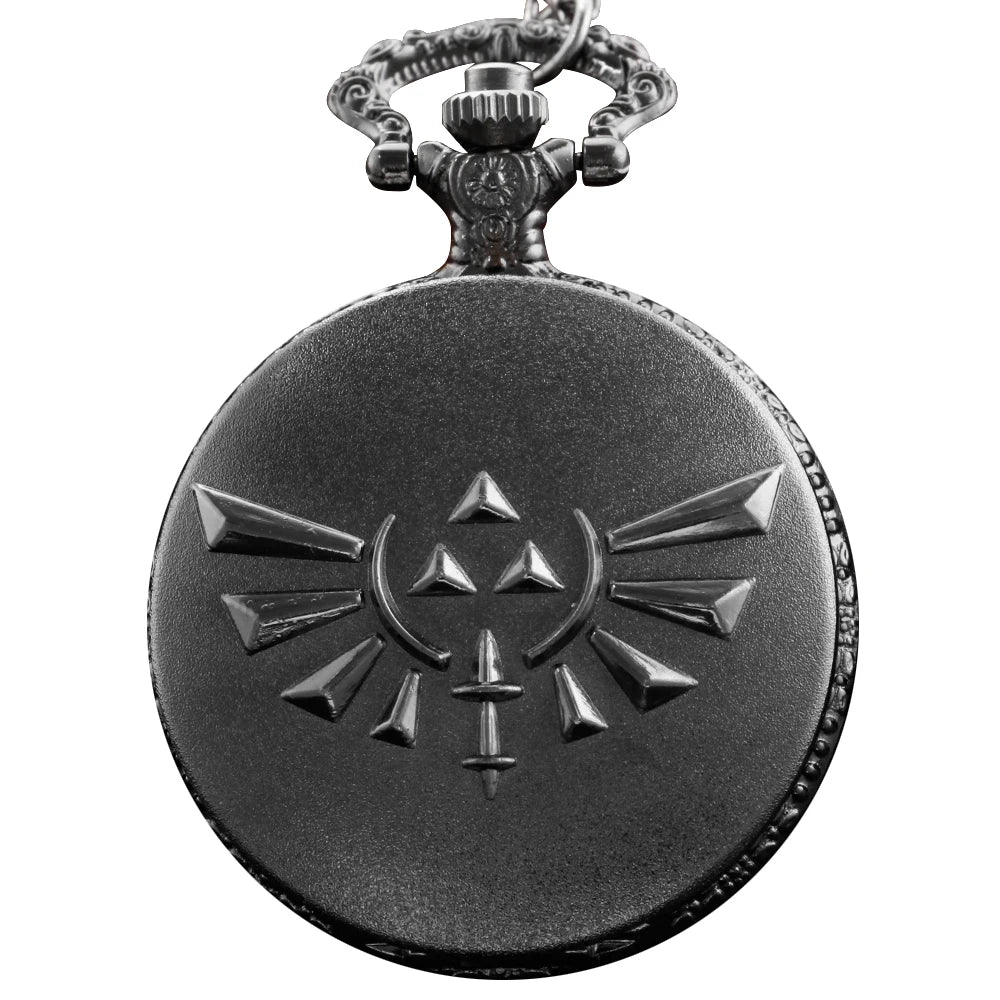 Zelda Stone Swordsman Vintage Bronze Quartz Pocket Watch