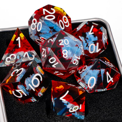 Dice 7pcs Handmade. Many varieties to choose from.