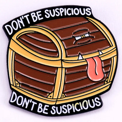 D&D Mimic Badge Don't Be Suspicious Enamel Pin