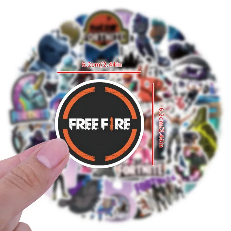 55pcs Fort Gamer Stickers