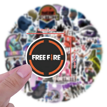 55pcs Fort Gamer Stickers