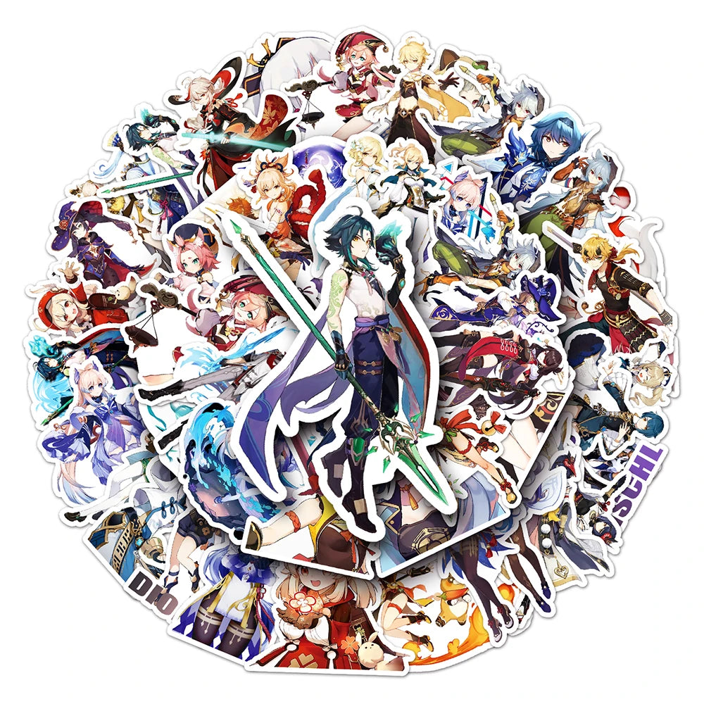 10/30/50PCS Genshin Stickers