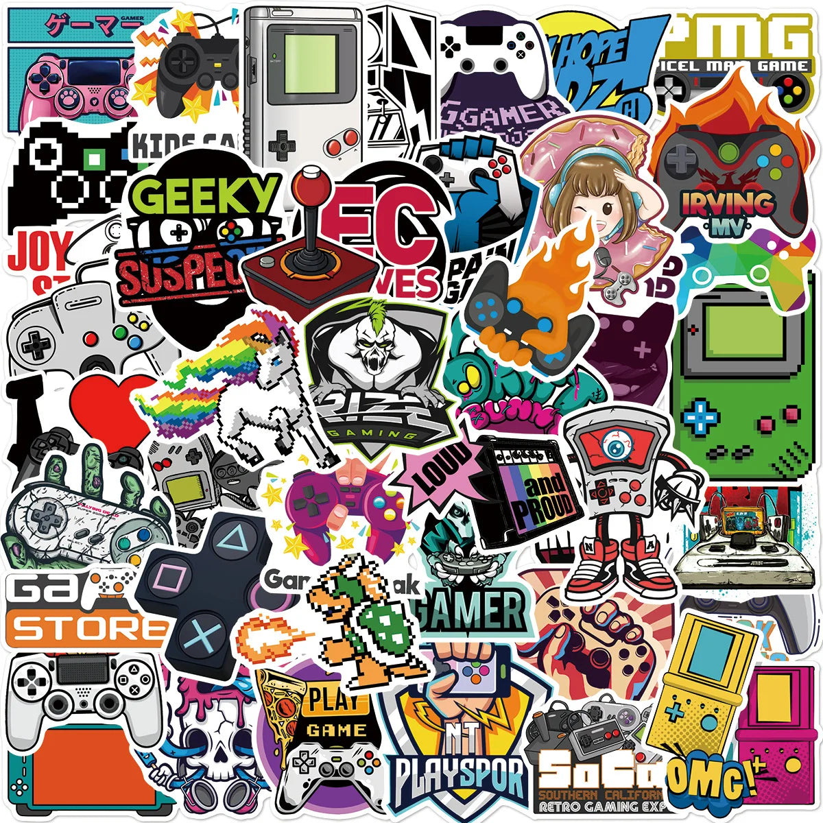 50PCS  Video Game Stickers