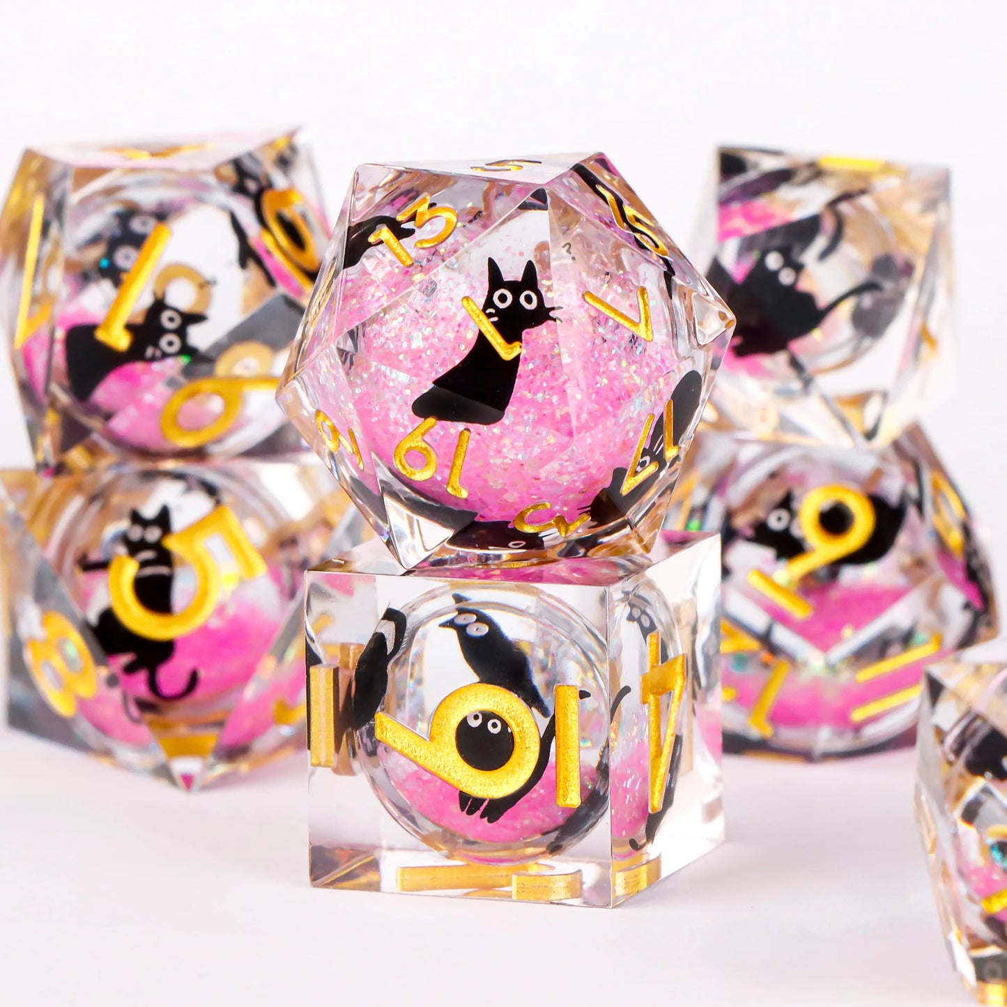 Dice 7pcs Handmade. Many varieties to choose from.