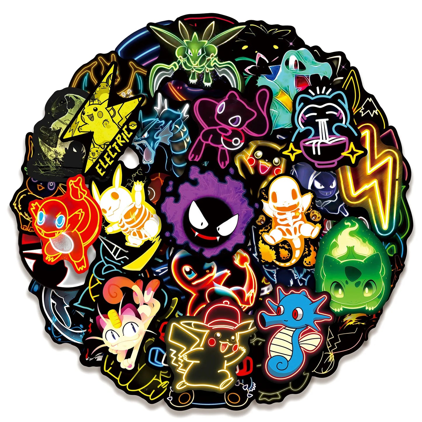 50pcs Anime Neon  Stickers