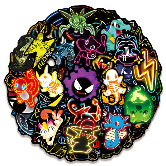 50pcs Anime Neon  Stickers