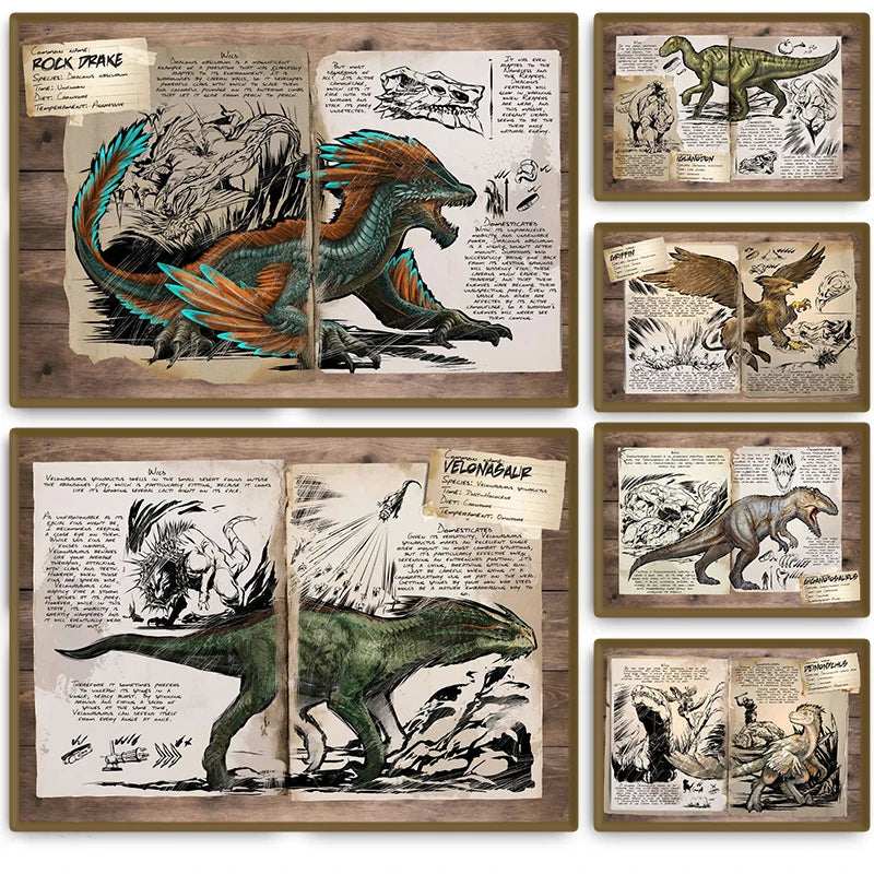 ARK Survival Evolved Art Dinosaur Series Posters