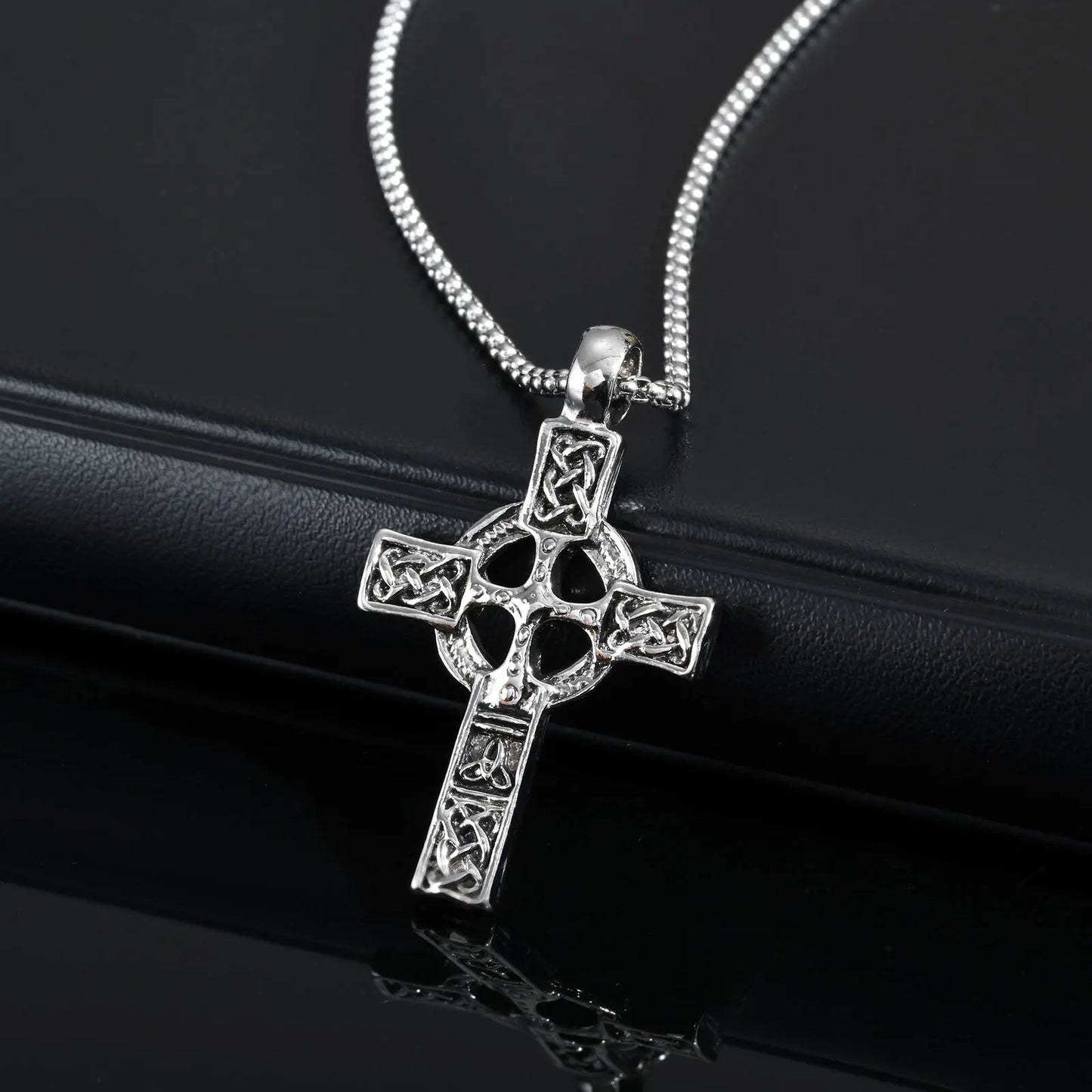 Nordic Celtic Knot Cross Necklace